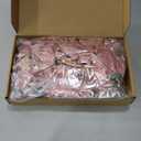 Boao 24 Pieces Christmas Artificial Glitter Poinsettia Flowers Xmas Flowers Wedding Christmas Tree New Year Ornaments(Rose Gold)