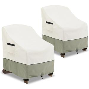 Patio Adirondack Chair Cover 2 Pack,Waterproof Heavy Duty Outdoor Chair Covers,Patio Adirondack Chair Cover for Outdoor Chair(28 W x 33 D x 36 H inches),Beige