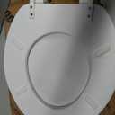 Bemis 7300SLEC Slow Close Toilet Seat, Easy Clean Hinges and Durable Plastic Seat, Made in USA, Elongated, White