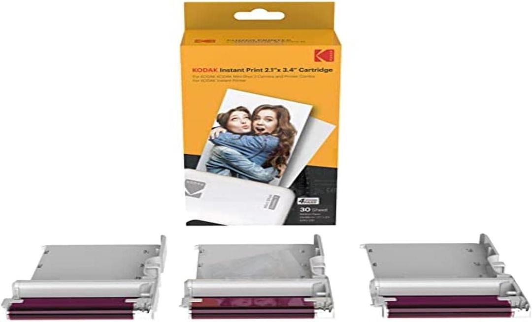 Kodak 4Pass 2.1 x 3.4 Inches Film Cartridge (30 Sheets) for Kodak Mini 2 Retro/Era and Mini Shot 2 Retro/Era