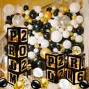 Graduation Prom Party Decorations Class of 2026, 8 Pcs Silver Balloon Boxes with Letters Cards, Graduation Prom Party Supplies Decor for College High School Congrats Grad Send Off Ceremony