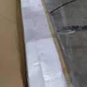 FREDBECK Double 18 x 84 inch White Glass Barn Doors 36inch with 6.6FT Hardware Kit & Handle Included,5-Panel Frosted Glass,Water-Proof PVC Surface,Pre-Drilled Holes,Need Assembly