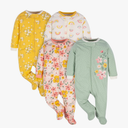 Gerber Baby Girls' 4 Pack Sleep 'N Play Footie 0-3 Months