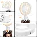 Olumiring Selfie Ring Light 3500K-8500K, Adjustable LED Ring Light with Clamp for Phone, Rechargeable Selfie Fill Light for Video Recording, Perfect for Phone Calls, Video Conferences and Makeup