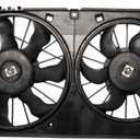 TRQ Radiator Dual Cooling Fan Assembly Compatible with 06-11 Chevrolet Impala V6 3.9L with Police Package 06-09 Impala SS 12-13 Impala 14-16 Impala Limited 05-08 Pontiac Grand Prix GXP 08-09 Lacrosse