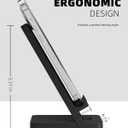 2 x Cell Phone Stand, Portable Phone Holder, Clear Phone Stand for Desk (Black)