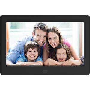 Digital Picture Frame with Remote Control Slide Show Photo Frame Support 1080P Video Adjustable Brightness 16:9 Widescreen (Black)