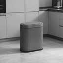 ELPHECO Bathroom Motion Sensor Trash can 2 Gallon Automatic Garbage Can, Slim Plastic Smart Trash Can with Lid, Commercial Intelligent Trash Bin for Bedroom, Bathroom, Office, Cement Grey