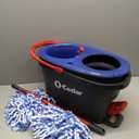 O-Cedar RinseClean Spin Mop & Bucket System + 2 Extra Mop Heads | Clean with Water | Removes 99% of Bacteria