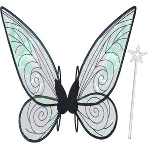 Fairy Wings for Adults,Butterfly Wings for Girls,Angel Wings,Fairy Costume for Women Halloween Dress Up Party Favor (Black)