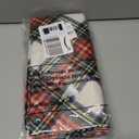 Christmas Plaid Pillow Covers 18x18 Set of 2 Rustic Red Green Blue Xmas Decoration Buffalo Checked Print Decorative Outdoor Pillowcases Farmhouse Holiday Throw Cushion Case Decor for Couch Sofa Bed (Beige)