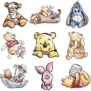 9PCS Large Cute Bear Party Supplies, 12 Inches Large Cute Bear Cutouts with Stand for Baby Shower Decorations Cardboard Cutout Prop Party Decor