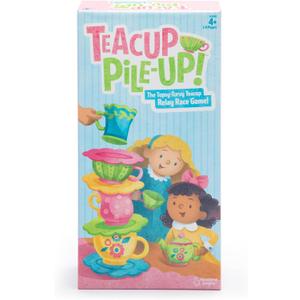 Educational Insights Teacup Pile-Up - Relay Race Games for Kids, Gross Motor Preschool Games for 4 Year Olds, Birthday Party Activities, Matching and Patterning Toddler Game