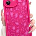KANGHAR Case Compatible with iPhone 17 Leopard Printed Pattern Cute Cheetah Phone Case Soft TPU Shockproof Protective Cover Designed for iPhone 17 6.3 Inch Hot Pink
