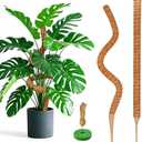 2 Pack 28 Inch Moss Pole Monstera Plant Support, Coir Moss Poles for Climbing Indoor Plants, Bendable Plant Stake Trellis for Potted Plant, Pothos, Philodendron