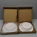 Lallisa 2 Pack 3 Tier Cupcake Stand, Wooden White Rustic Tiered Treat Stand for Wedding, Round Dessert Display Table Serving Tray, Cake Tower Holder for Bridal Baby Shower Birthday Party Farmhouse