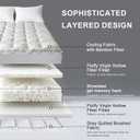 4 Inch Mattress Topper Full Size Memory Foam Bamboo Pillow Top Back Pain