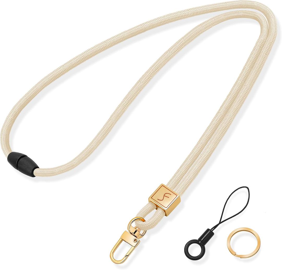 Fishent Lanyard, Cute Neck Lanyards for Keys ID Badges Holder, Keychain Key Teacher Lanyard with Safety Breakaway Buckle for Women Men, Starlight