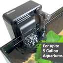 NICREW Slim Aquarium Filter, Quiet Fish Tank HOB Filters for up to 5 Gallon Aquariums, Adjustable Flow, 42 GPH, 3W