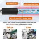 OEBLD Heated Water Hose for Rv (50ft L x 5/8"ID) 4.0 Upgraded Function with Energy Saving Thermostat to Keep Drinking Water Running in down to -45, Designed for Campers,with Storage Bag, Anti-Freeze