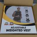 APEXUP Adjustable Weighted Vest, 4-10lb Vest with 6 Ironsand Weights and Large Pocket, Weight Vest for Men Women Strength Training, Running, Walking (Black)