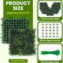 KASZOO Artificial Grass Wall Panel - 12 Pack 10"x10" Boxwood Panels for Greenery Wall Decor Faux Greenery Outdoor Privacy Fence Panel Screen Grass Backdrop for Wall, Wedding, Balcony, Backyard, Patio
