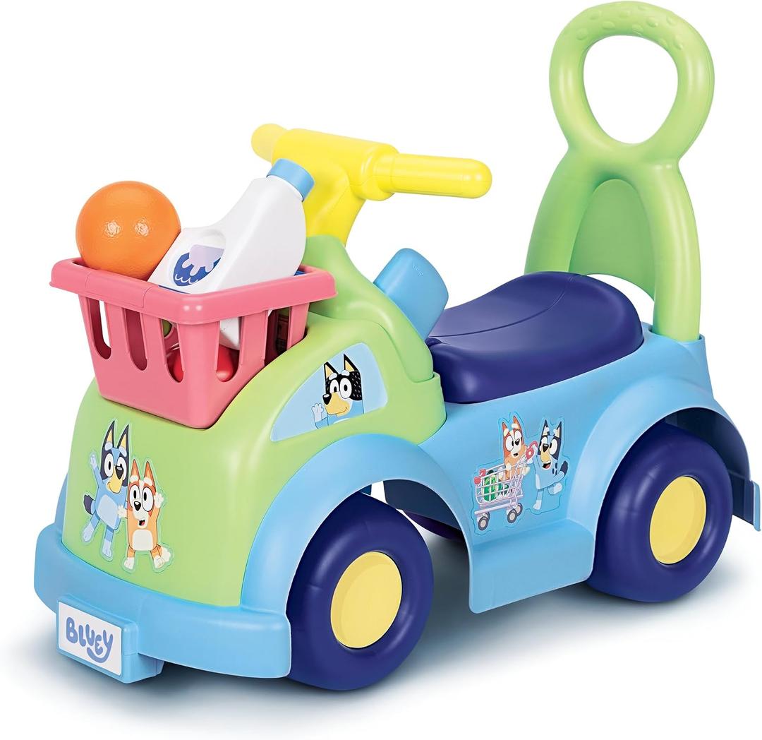 Bluey Shopping Cart Ride On for Baby, Toddler, Kids, Small