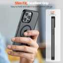 SUPFINE Magnetic for iPhone 15 Pro Max Case (Compatible with MagSafe) (Military Grade Drop Protection) Translucent Matte Shockproof Phone Cover, Black