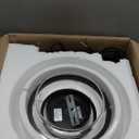 WUZUPS Chandelier Rustic Farmhouse Industrial Round Semi-flushmount Ceiling LED Light Fixture with Clear Glass Shades for Bathroom Kitchen Foyer Entryway, H 11.8" x W 13.4", E26 Base, Black