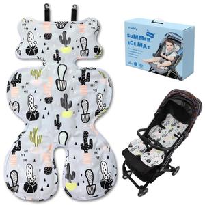 Baby Car Seat Stroller Gel Cooling Pad,Foldable Infant Cooler Mat for Summer,Easy to Install Universal Car Seat Cooler Cushion,Breathable Ice Pack Pad,Ideal Gift Fit Carseat,Stroller,High Chair (Plants)