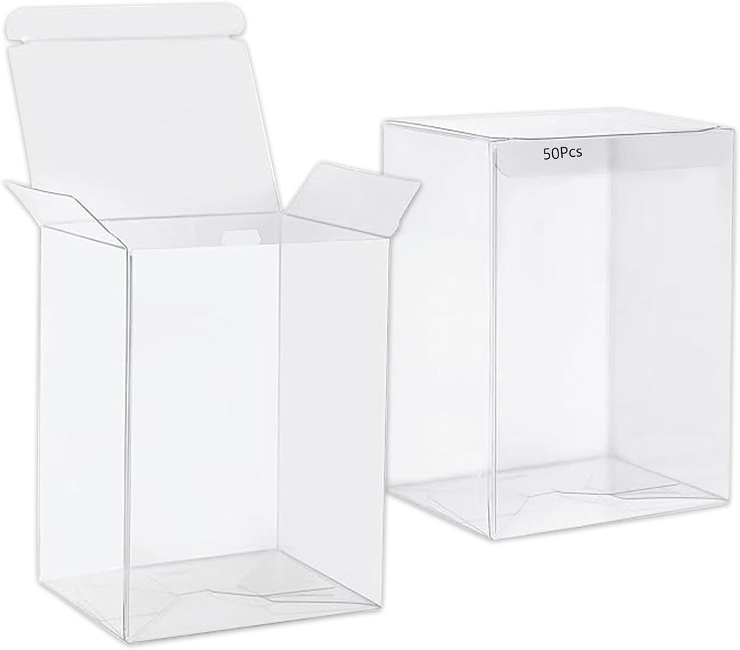50 Pack Cases for Funko, 0.38mm Crystal Clear Case, Heavy-Duty Display Case with Protective Film and Locking Label, Strong Thick Plastic Protectors