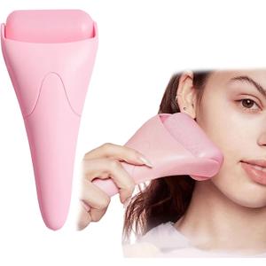 Ice Roller for Face, Contour Cube Ice Roller Cold Roller for Wrinkles and Lifting,Face & Eye Puffiness Relief Women Skin Care Ice Mold(Pink)