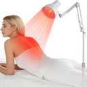 Home Infrared Heating Lamp for Body, 150W High Power Infrared Lamp, Red Light 660nm and Infrared Light 810-1000nm, Adjustable Angle & 3 Brightness Adjustment & 10-90 Minute Timer for Home & Office