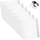 Kingdder 6 Pcs Clear Face Shield Replacement for Grinding and Cutting, 15x 8x 0.04 Inches Safety Faceshield Visors (Edgeless,PET)