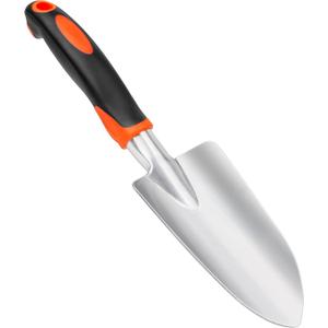 Garden Shovel Garden Hand Trowel, Heavy Duty Hand Shovel with Ergonomic Handle, Small Gardening Tools for Digging, Rust Resistant Gardening Spade Trowel Tools, Orange