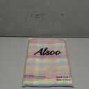 Alsoo Easter Checkered Tablecloth Rectangle 60"x 75", Cotton Linen Spring Outdoor Gingham Table Cloth Washable Wrinkle Free, Buffalo Plaid Table Cover for Party Kitchen Dining Room, Colorful Purple