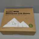 2-Pack Waterproof Crib Sheets for Boys, Girls - 52x28 Fitted Organic Cotton Baby Crib Sheets, Toddler Mattress Protector Cover, Washable, Soft & Durable Baby Bedding Essentials (KeaSafari)