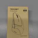 TECKNET Ergonomic Mouse, Wireless Bluetooth Vertical Mouse, 4800 DPI Optical Tracking, 6 Adjustable DPI, Quiet Clicks, 2.4GHz with USB A Receiver, 12 Months Battery, 6 Buttons, Wide Compatibility