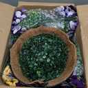 2 Set Artificial Outdoor Pansy Flowers with Hanging Baskets, 2 Hanging Baskets with 24 Pcs Silk Flowers for Spring Easter Decorations Porch Patio Home Decor (2, Purple, Yellow, White, Light Purple)