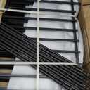 8 Panels Tall No Dig Garden Fence - 40in H x 18ft L, Reinforced Square Tube Rustproof Animal Barrier, Decorative Metal Fencing for Yard & Outdoor Dog Pet Play Areas