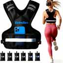 ExtreSpo Adjustable Weighted Vest for Women and Men, 4-10lb Weight Vest with 6 Ironsand Weights, Body Weight Vest Exercise Set with Reflective Strip for Strength Training and Workout