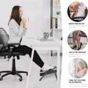 Foot Rest for Under Desk at Work, Ergonomic Foot Rest for Office Use, Adjustable Heights, Relieving Pain in Lower Back, Hip, Knee (Black)