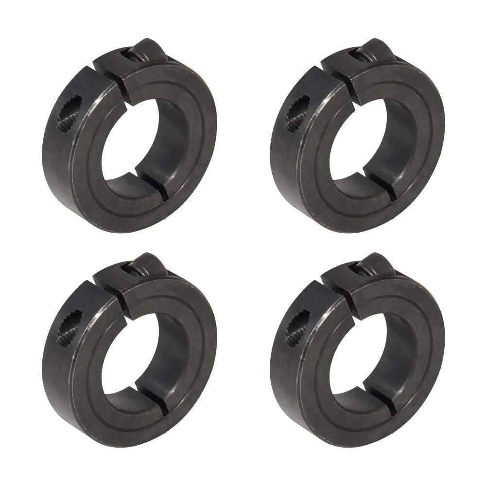 AZSSMUK Single Split Clamp-On Shaft Collars of Metal Material 3/4 inch Bore Set Screw
