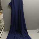 MUSHARE Women's Halter Neck Sexy Split Cocktail Party Maxi Long Formal Dress (Blue, XXL)
