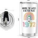 52nd Birthday Gifts for Women Her, 1974 52nd Birthday Decorations for Woman, 52 Year Old Gifts For Women, Mom, Wife, Sister, Friend, 20 oz Stainless Steel Vacuum Insulated Tumbler