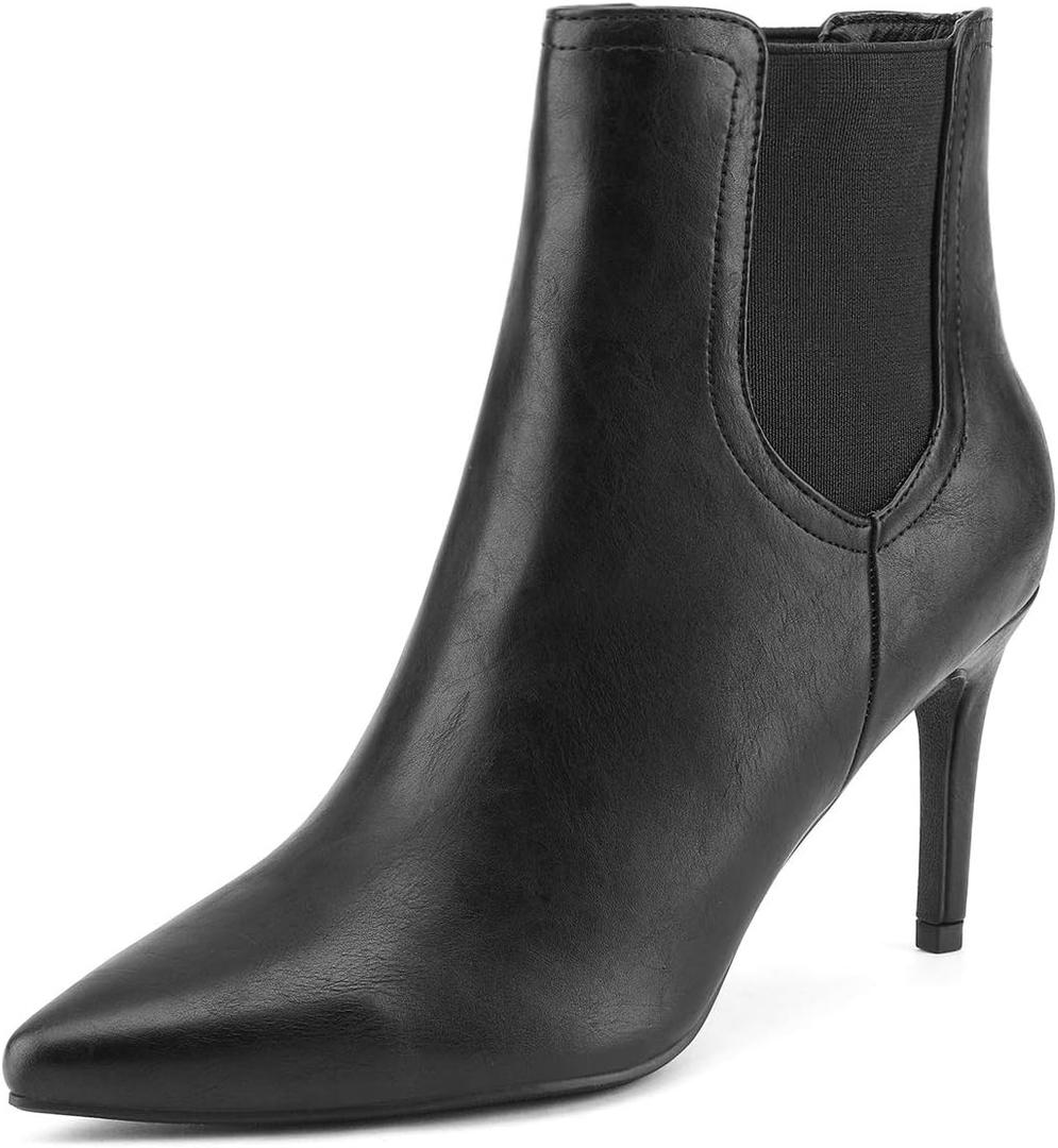 DREAM PAIRS Women's Pointed Toe Stiletto High Heel Ankle Booties, 9 B(M) US Kizzy-1