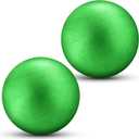 2 Pcs Shot Put Balls Track and Field Iron Shot Put Outdoor Green Cast Metal Shotput Weight Balls for High School Competition Practice