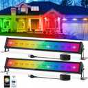 T-SUN RGBCW Wall Washer Lights 2 Pack 50W Stage Wash Light Bar Smart APP & Remote Control Music Sync Memory Timing Color Changing Wash Light for Stage Birthday Party Wedding Outdoor Indoor
