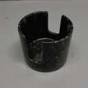 Sponge Holder for Kitchen, Ceramic Sink Caddy Scrub Sponge Rack Dish Rack Scrubbers Holder for Kitchen Sink, Bathroom, Black (Cylindrical)