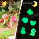 DIYDEC 60PCS Luminous Mini Resin Animals 60 Styles Miniatures Glow in The Dark Tiny Little Figures to Hide Small Duck Figures for Party Favors Bag Fillers Garden Dollhouse Decor